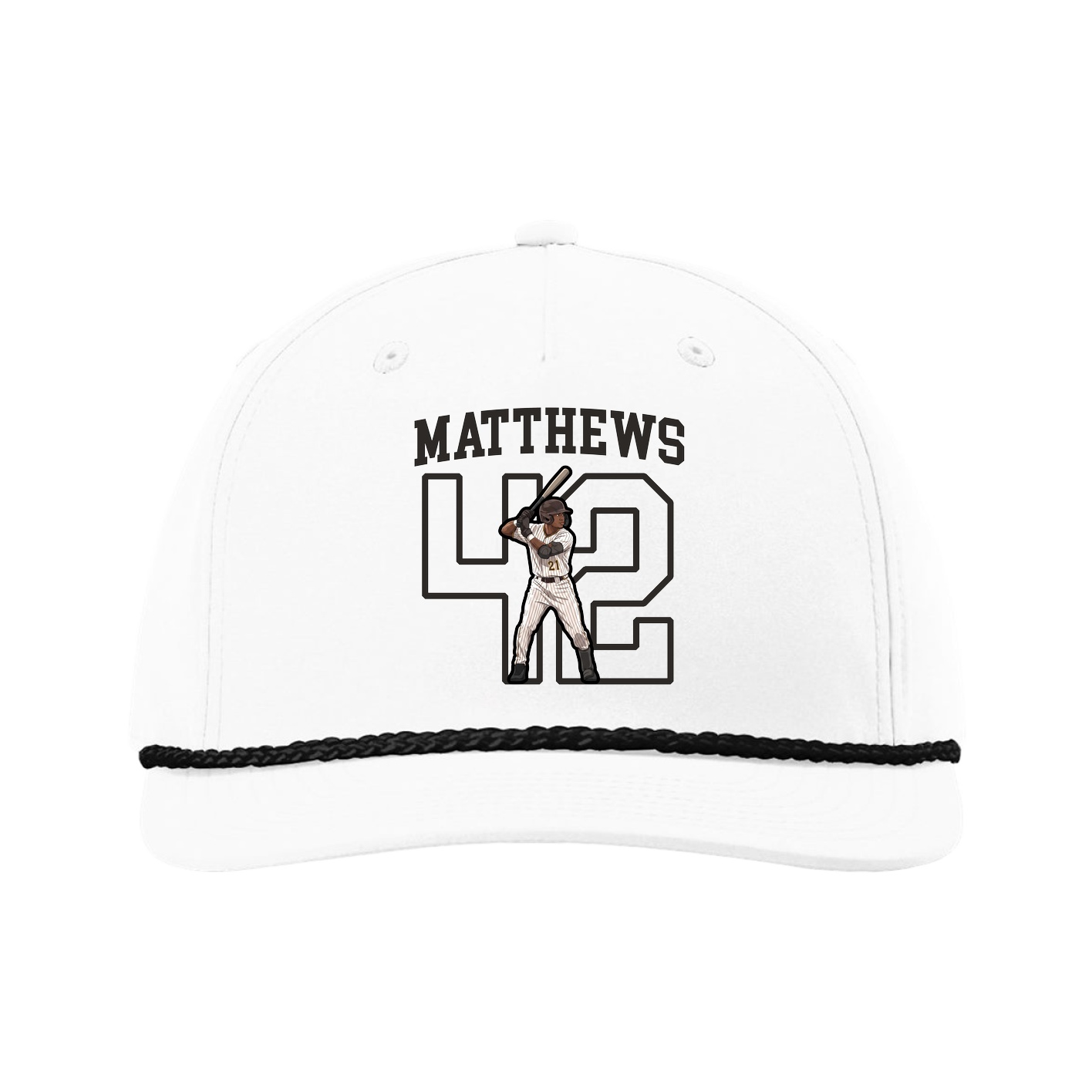 Five-Panel Classic Rope Cap — Shirsey in White