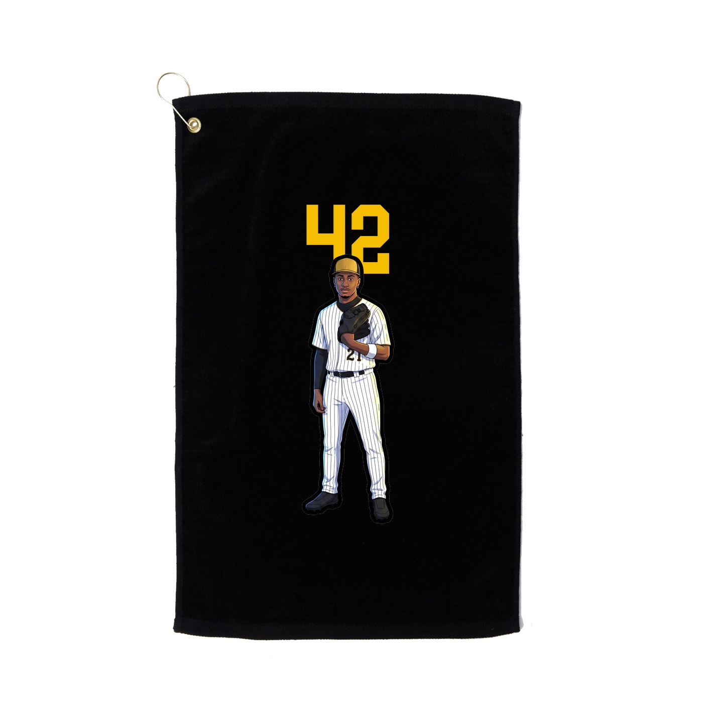 Golf Towel — Number Top in Black