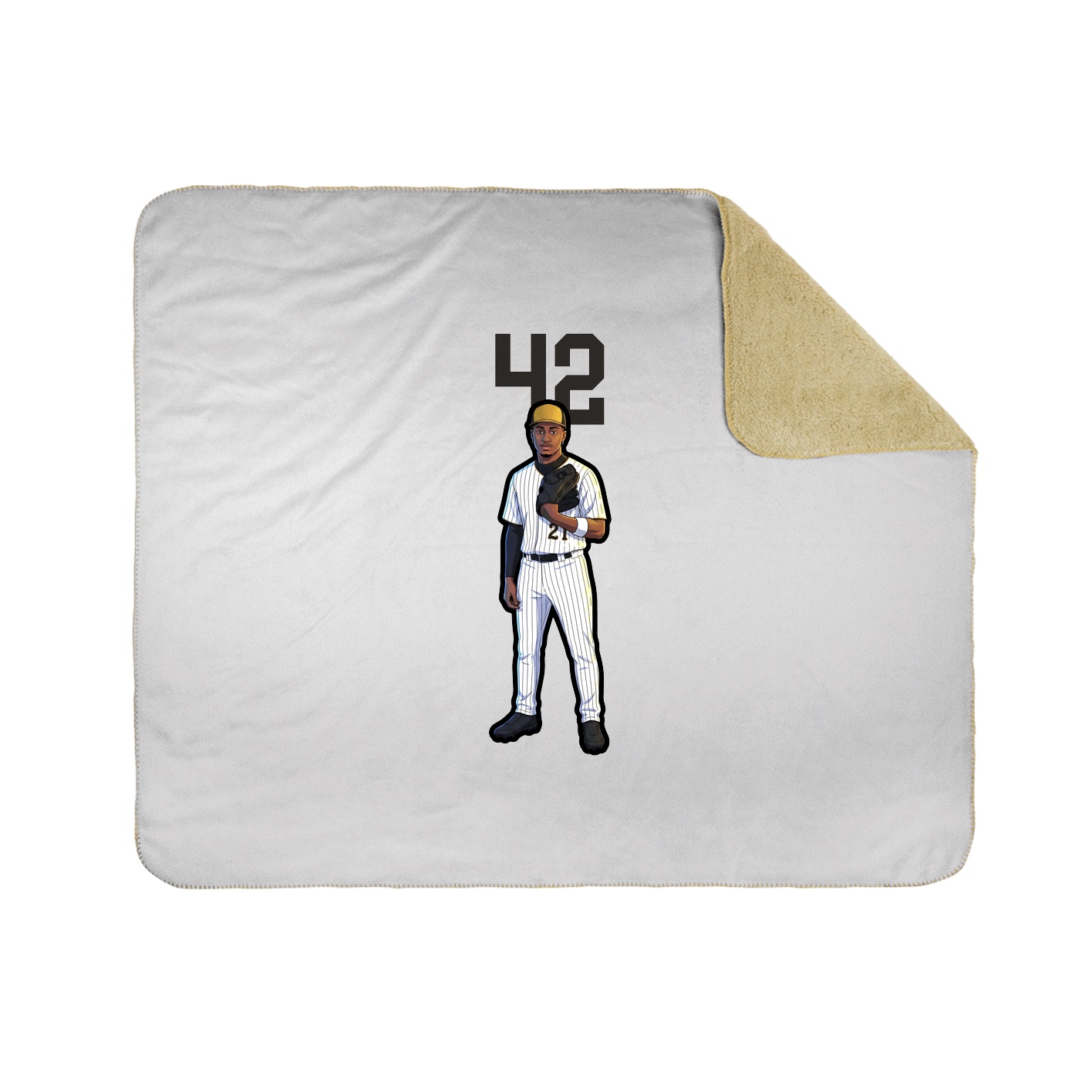 Throw Blanket — Number Top in White
