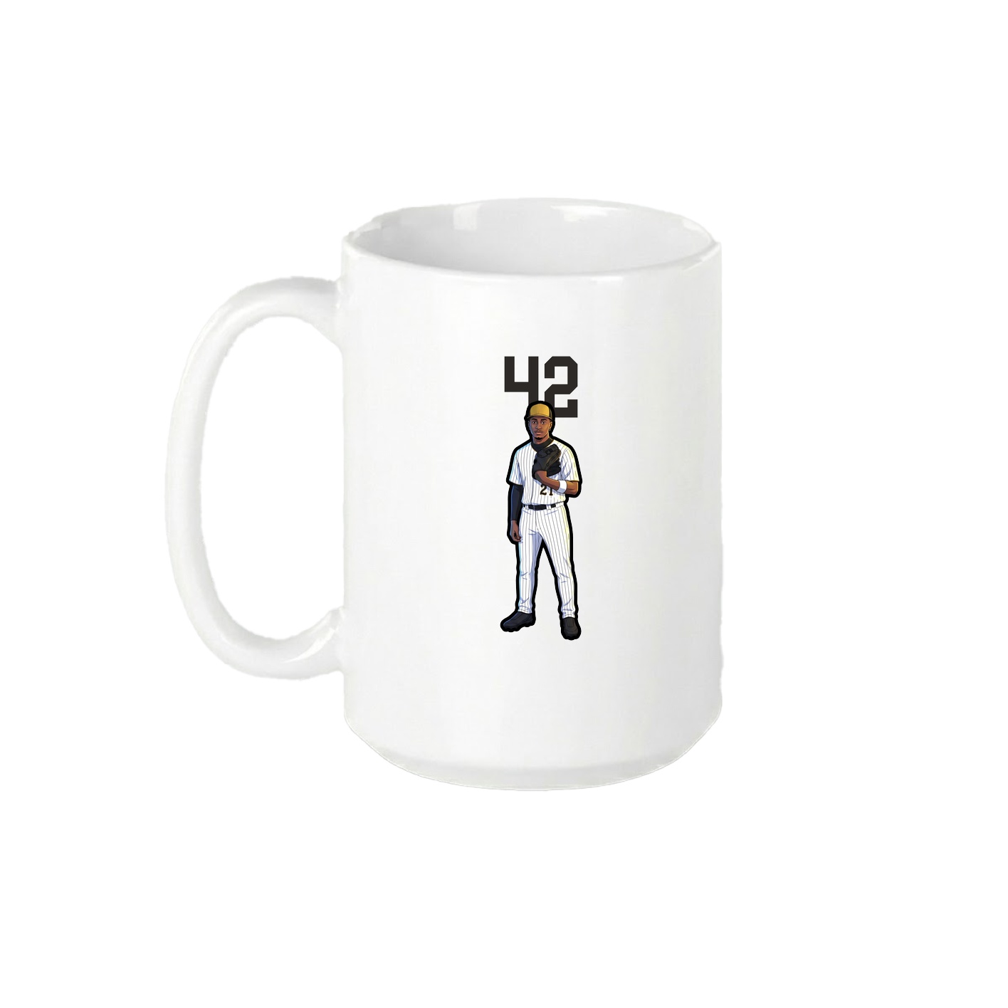 15oz Coffee Mug — Number Top in White