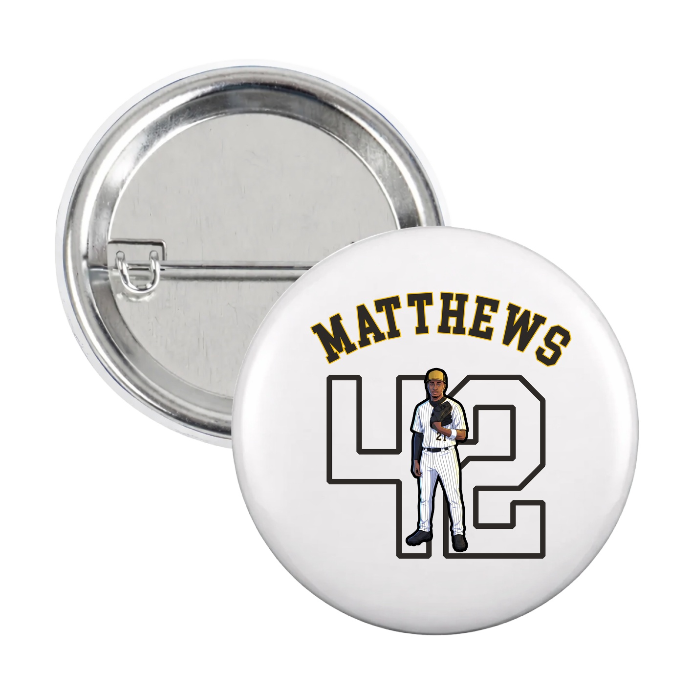 Game Day Button — Shirsey Arch in White