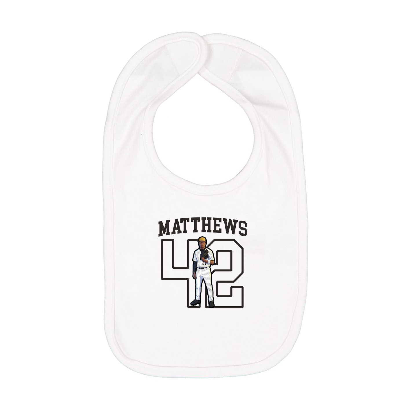 Infant Bib — Shirsey in White