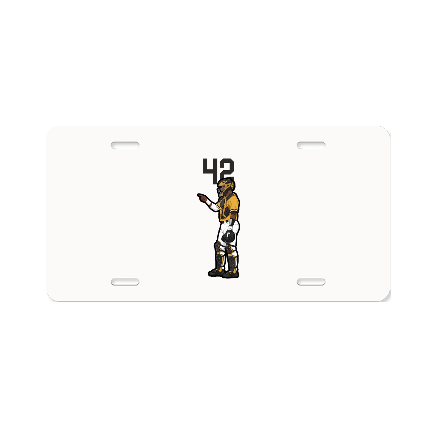 License Plate — Number Top in Classic
