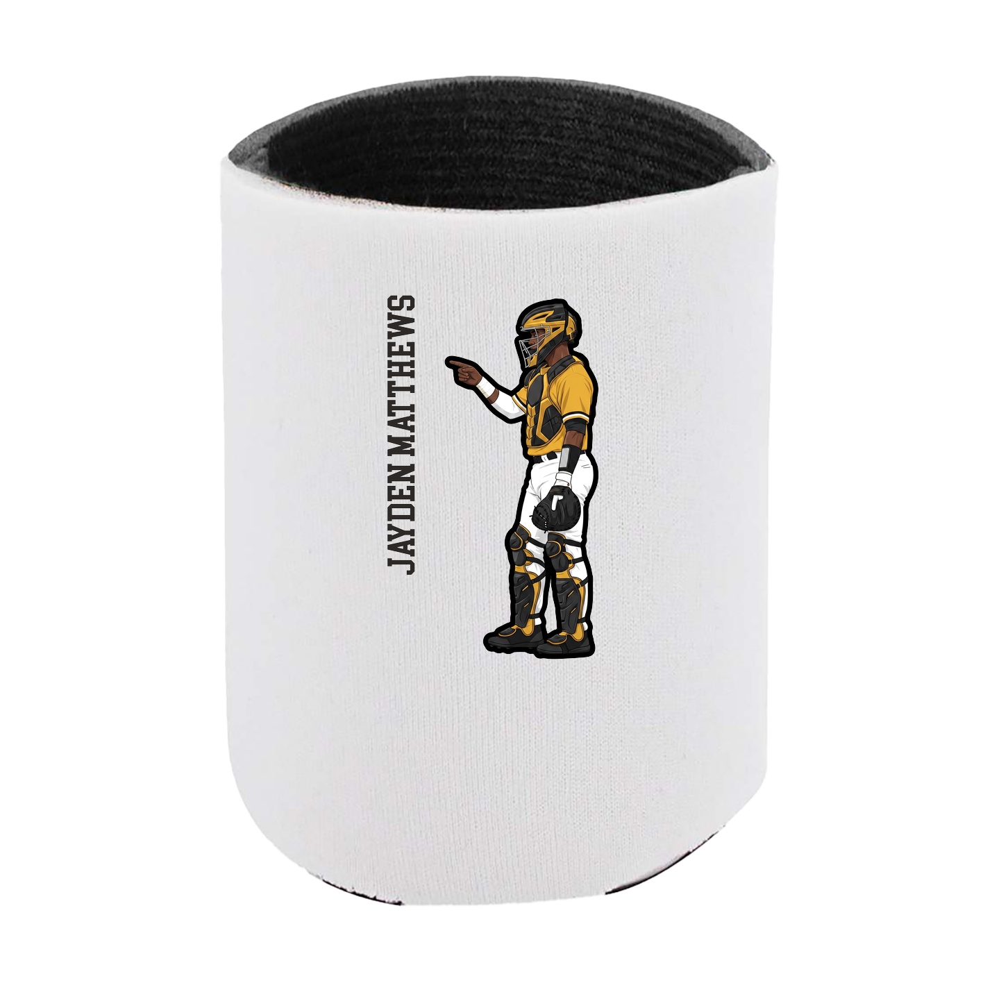 Can Holder — Name Vertical in White