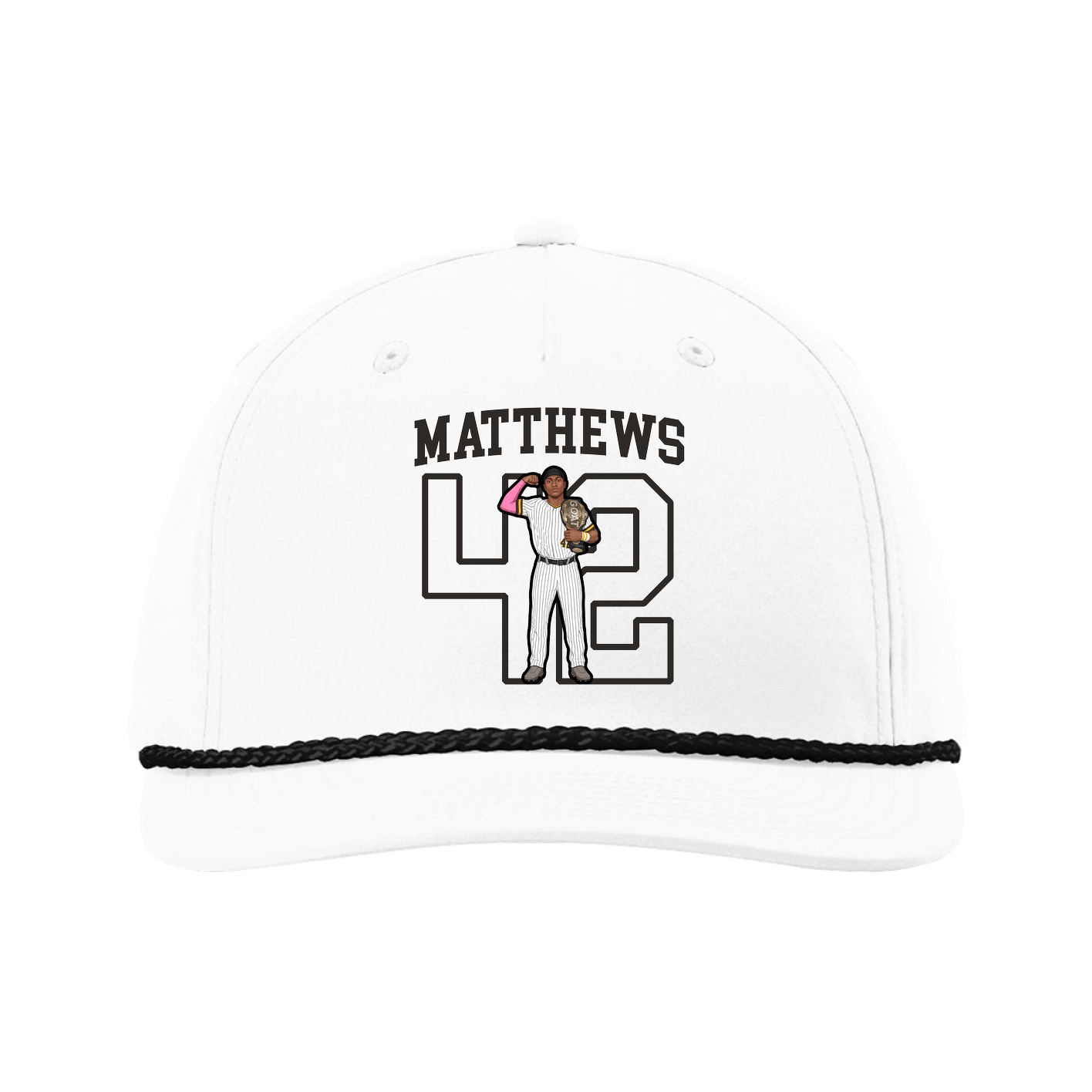 Five-Panel Classic Rope Cap — Shirsey in White