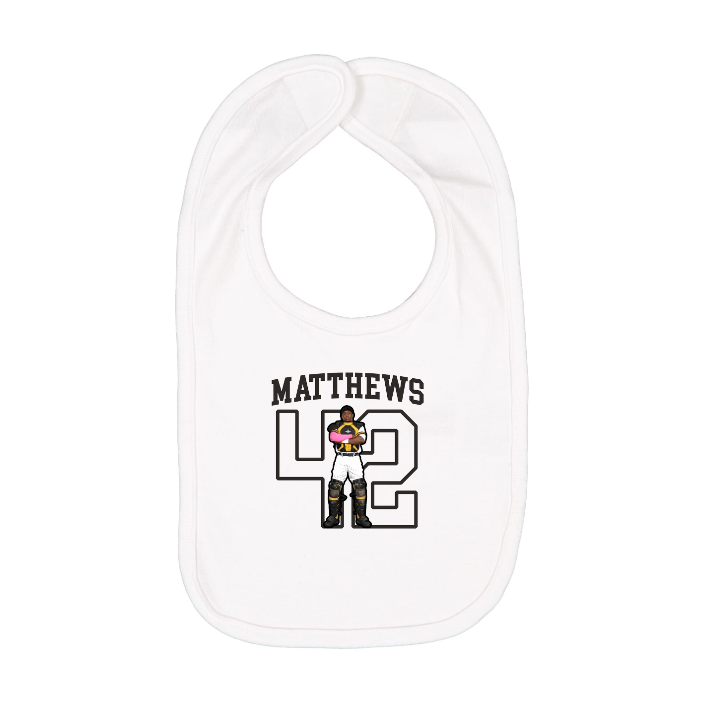 Infant Bib — Shirsey in White