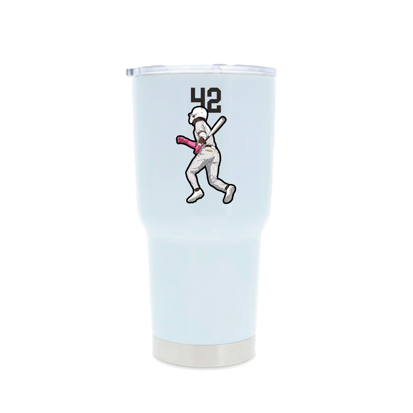 30oz Stainless Steel Tumbler — Number Top in White