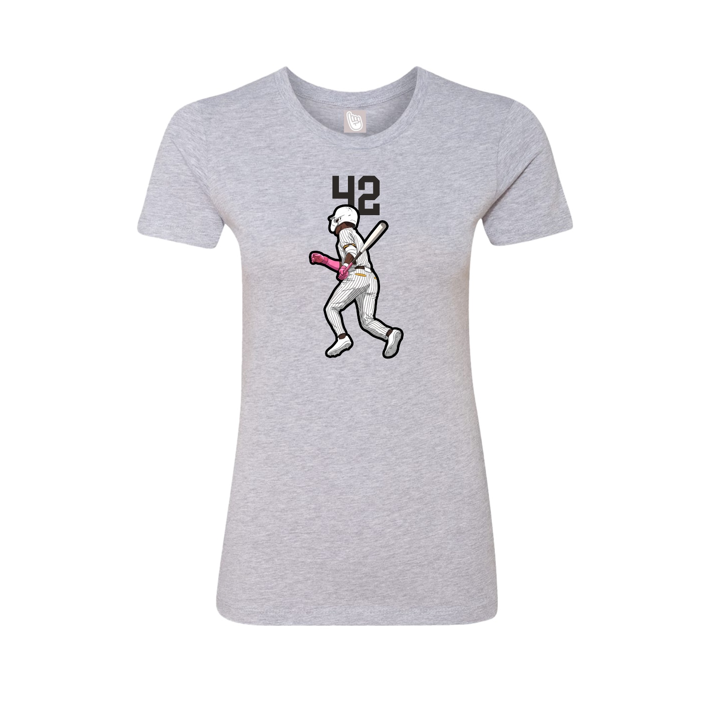 Womens Tee — Number Top in Grey