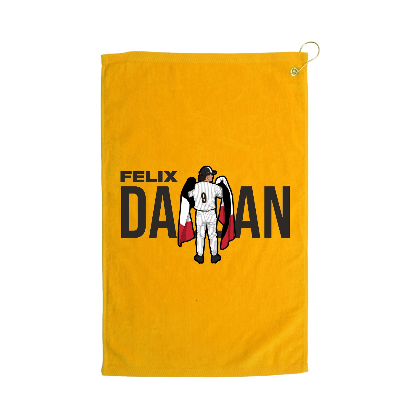 Golf Towel — Player Name in Gold