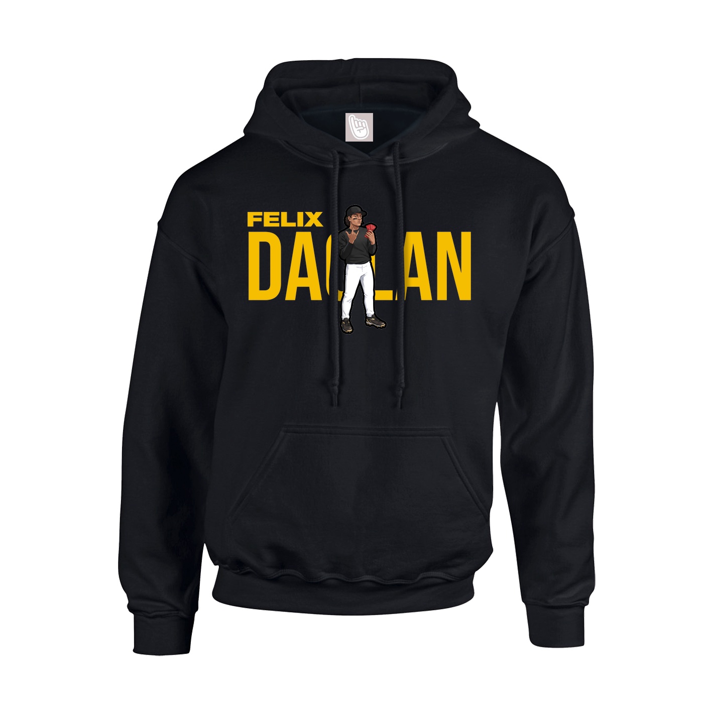 Youth Hoodie — Player Name in Black