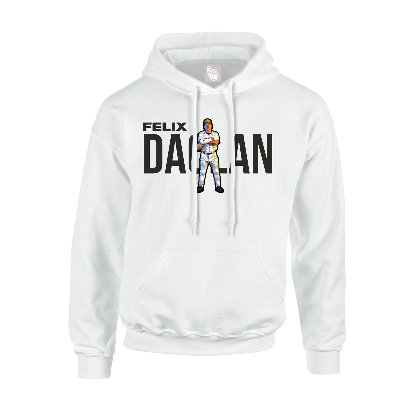 Youth Hoodie — Player Name in White