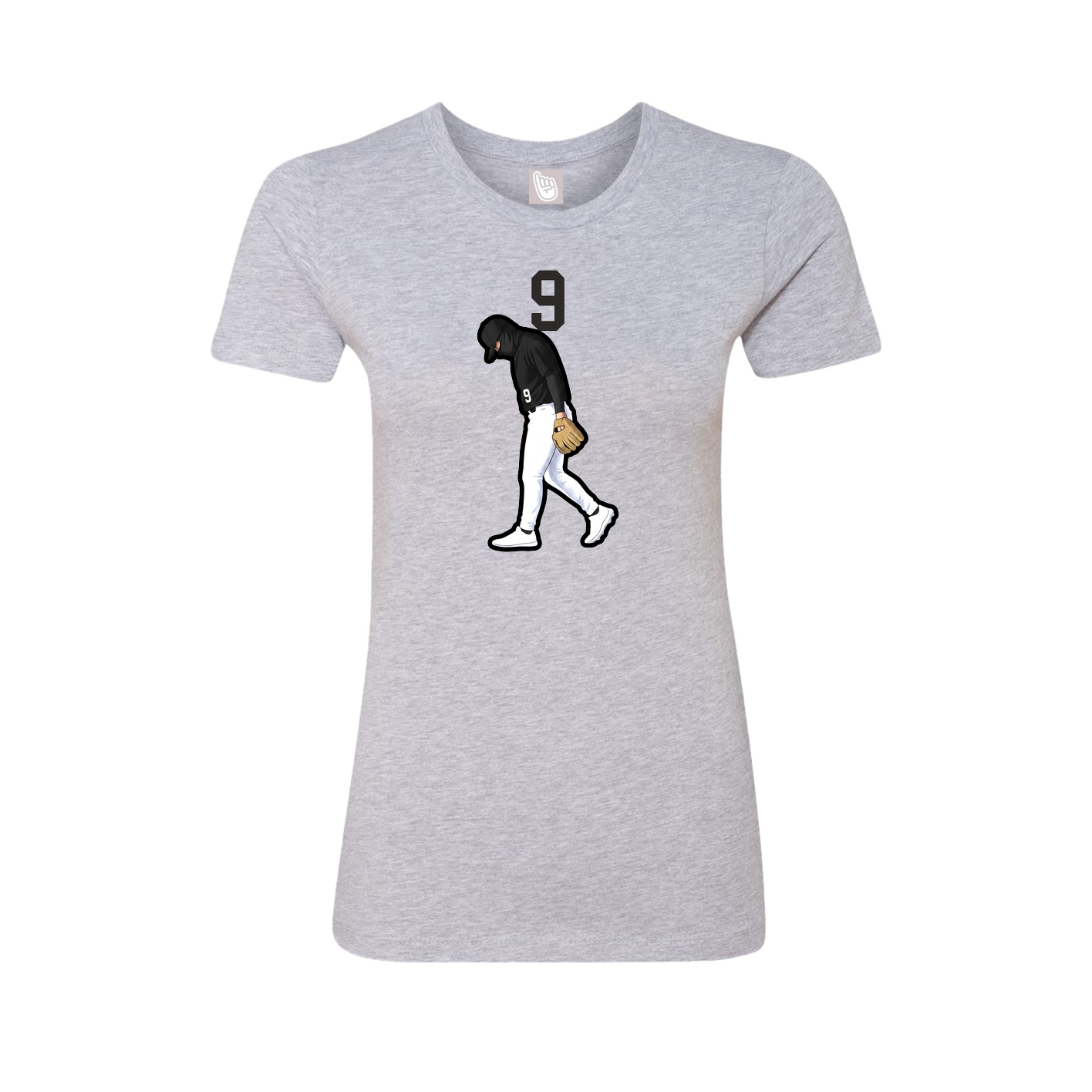 Womens Tee — Number Top in Grey