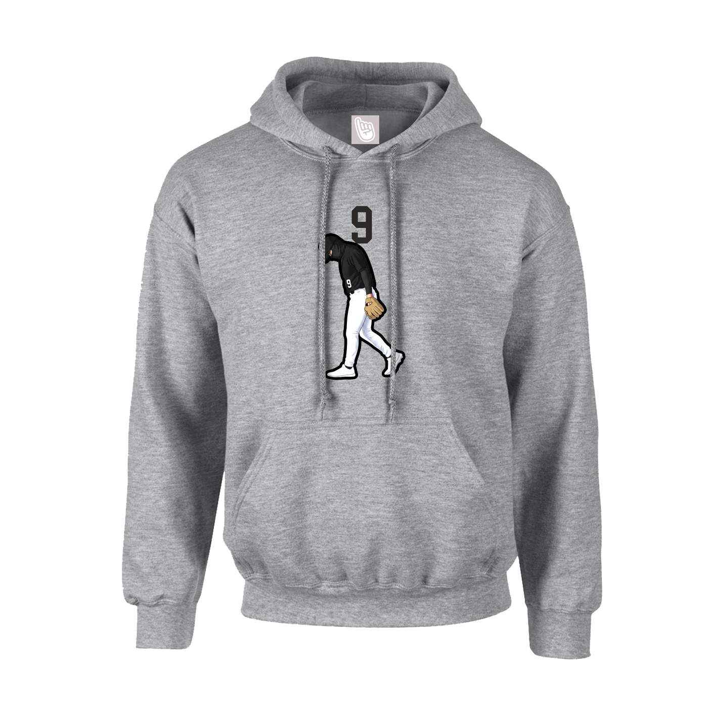 Hoodie — Number Top in Grey