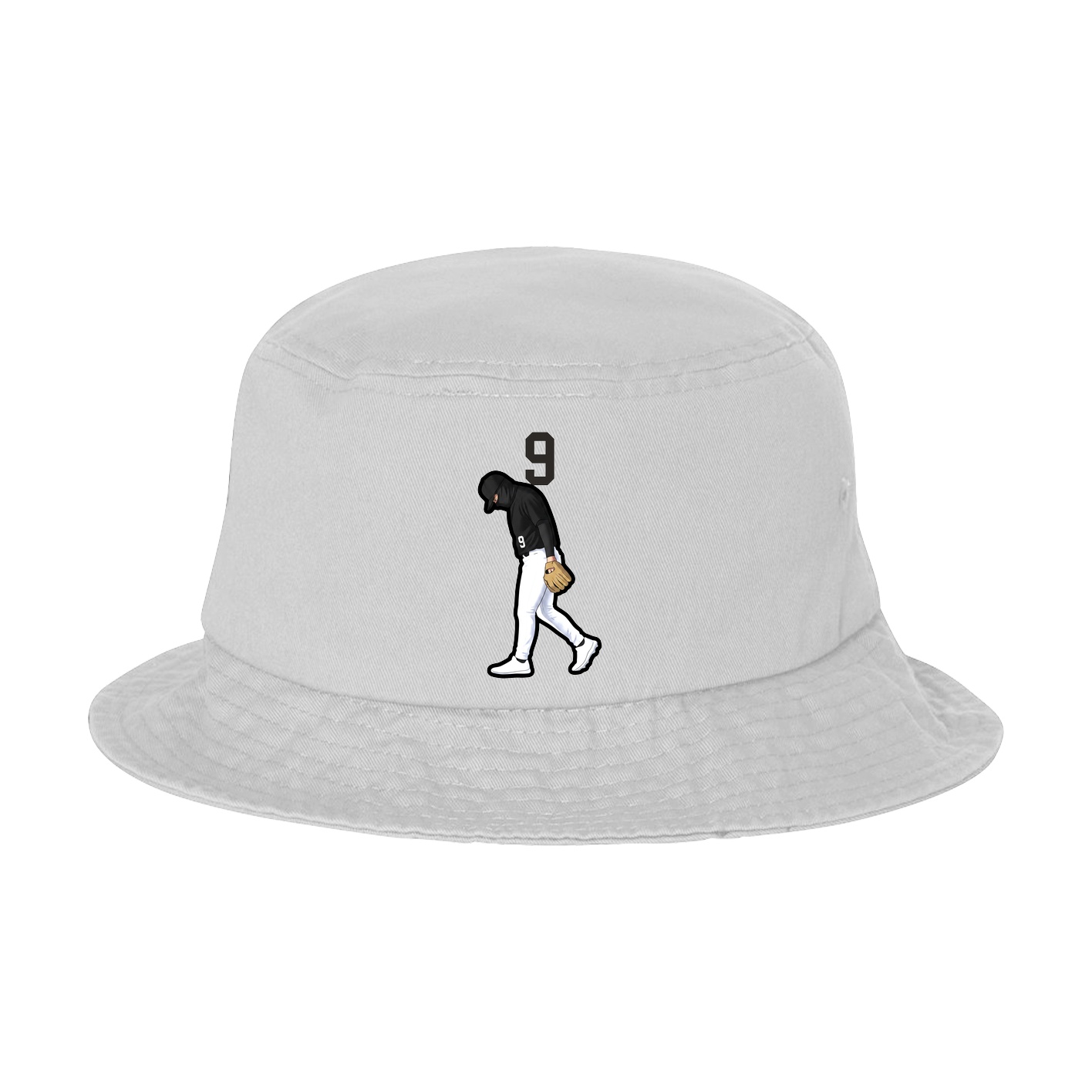 Bucket Cap — Number Top in White