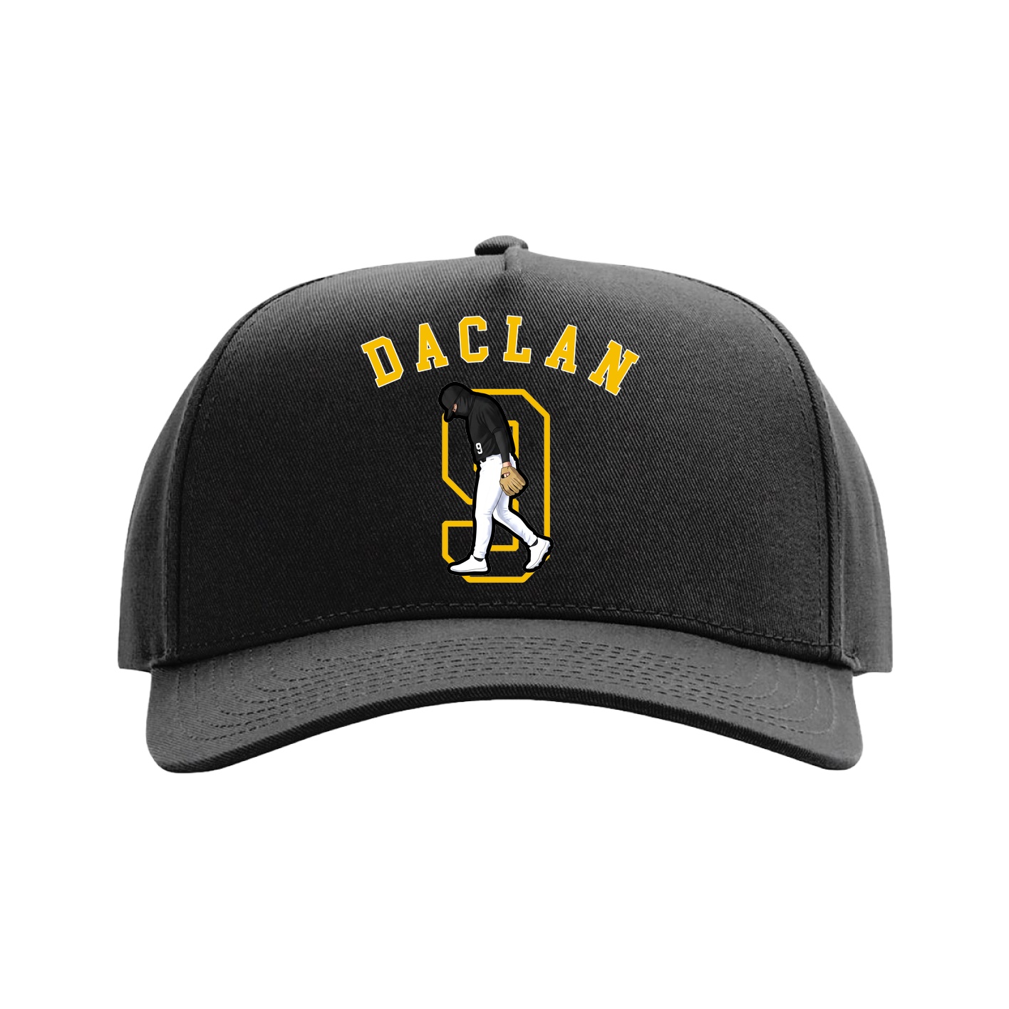 Full Fabric Five-Panel Champ Cap — Shirsey Arch in Black