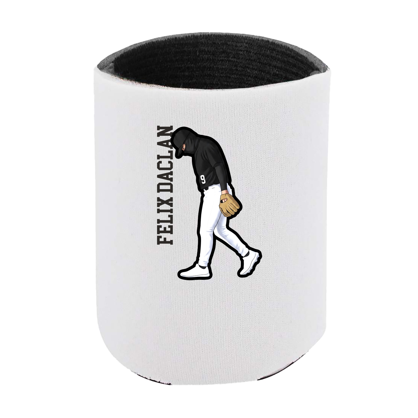 Can Holder — Name Vertical in White