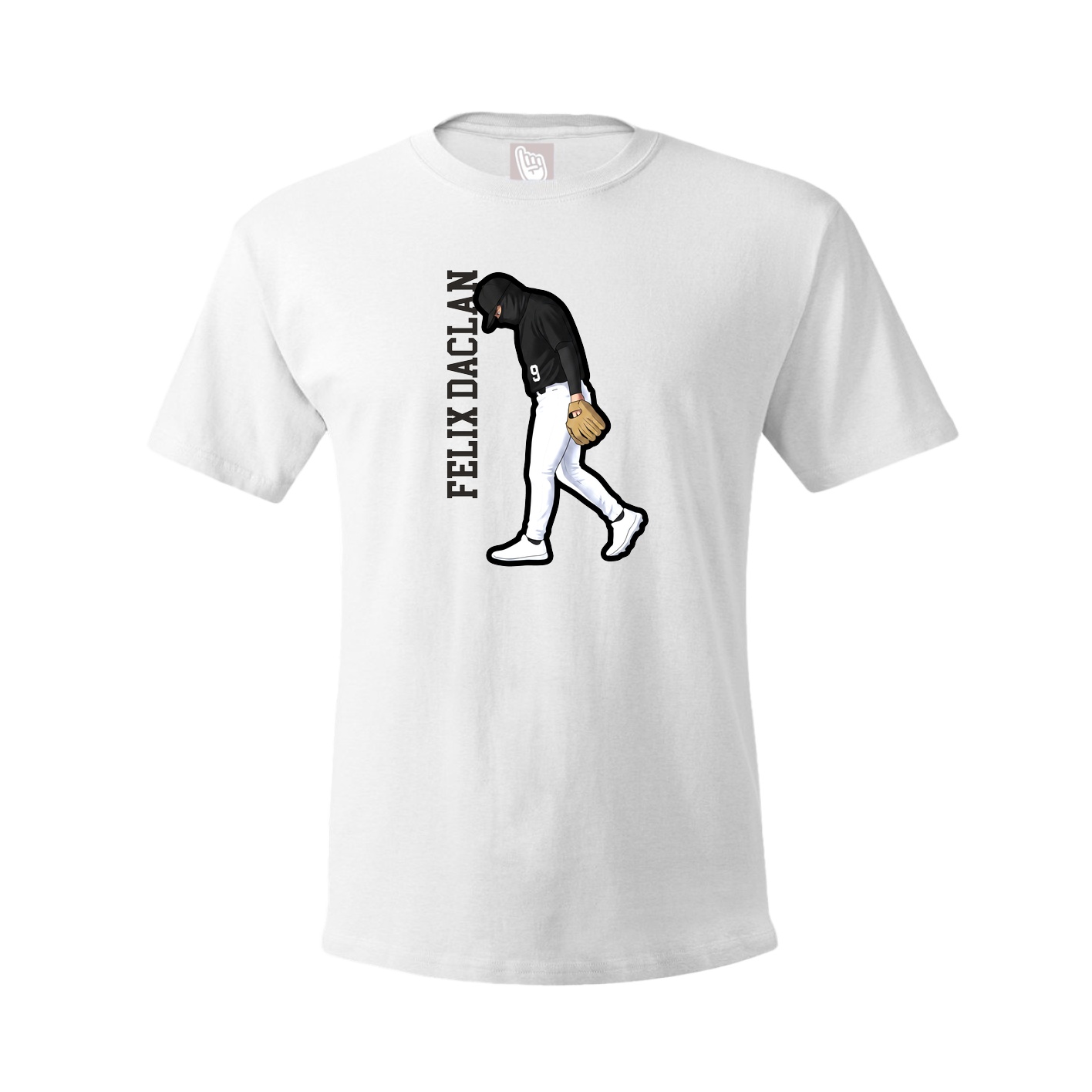 Tee — Name Vertical in White