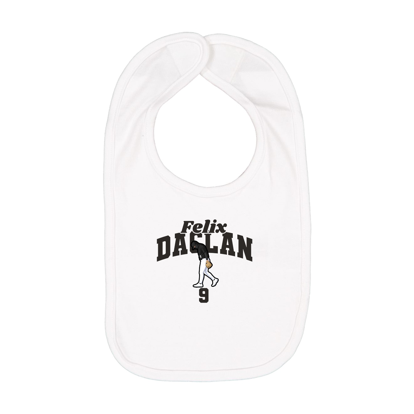 Infant Bib — Signature Arch in White