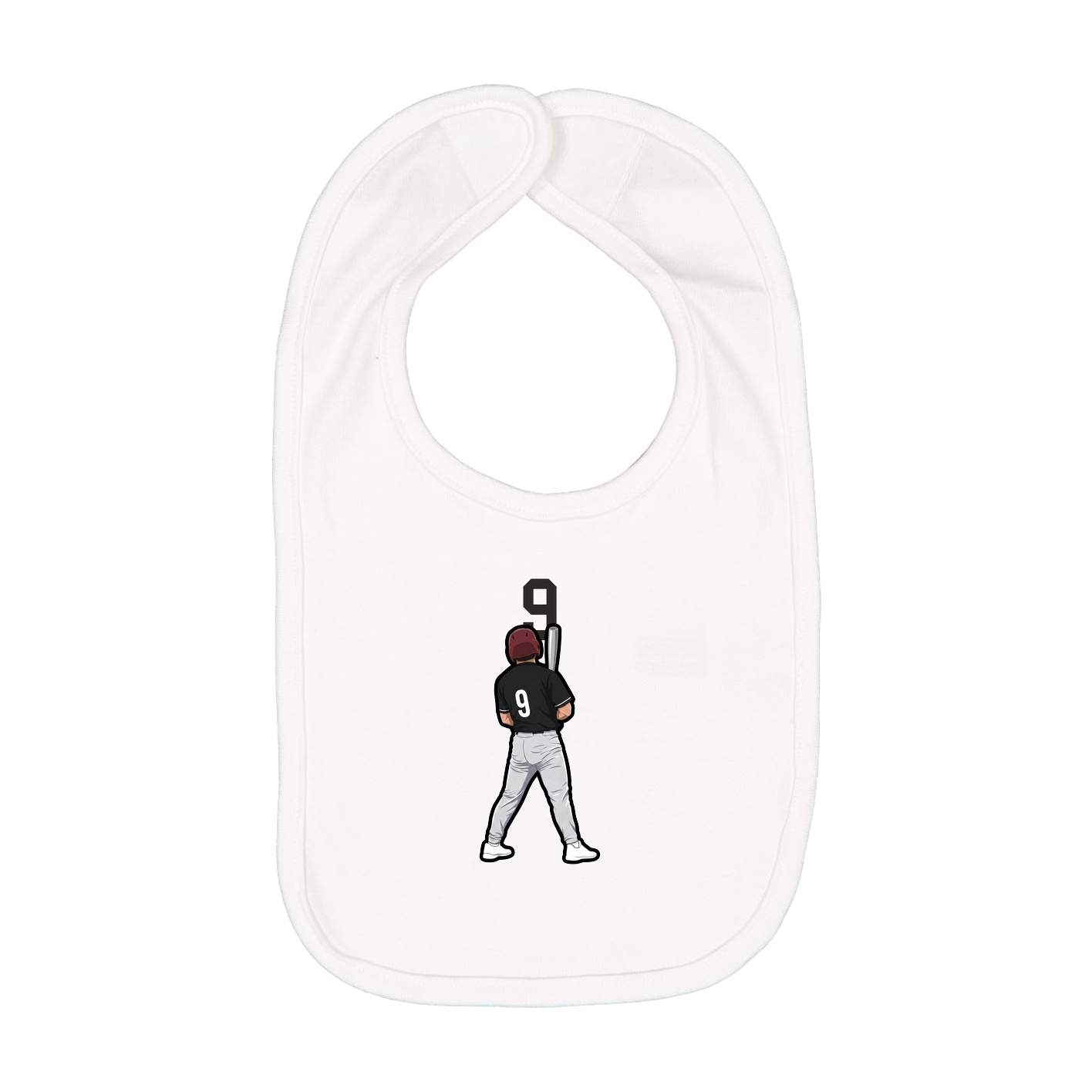 Infant Bib — Number Top in White