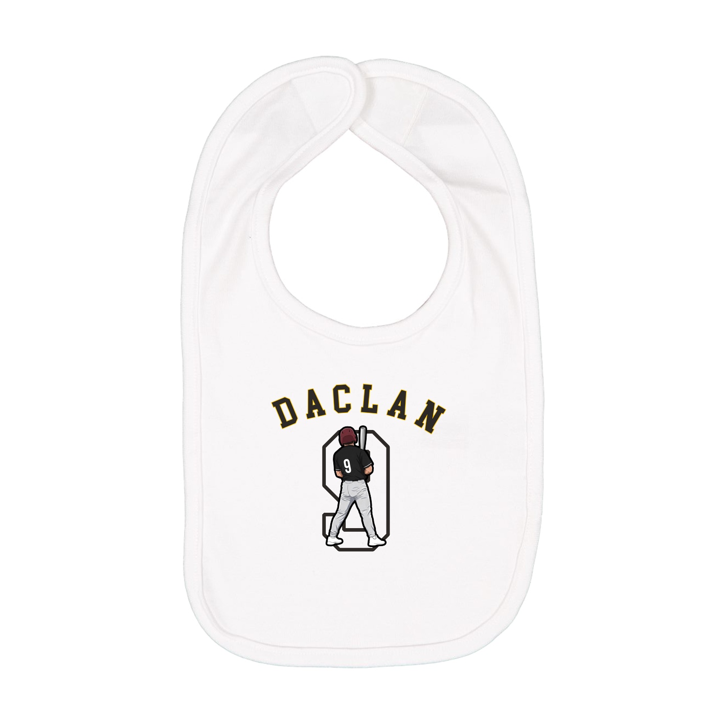 Infant Bib — Shirsey Arch in White