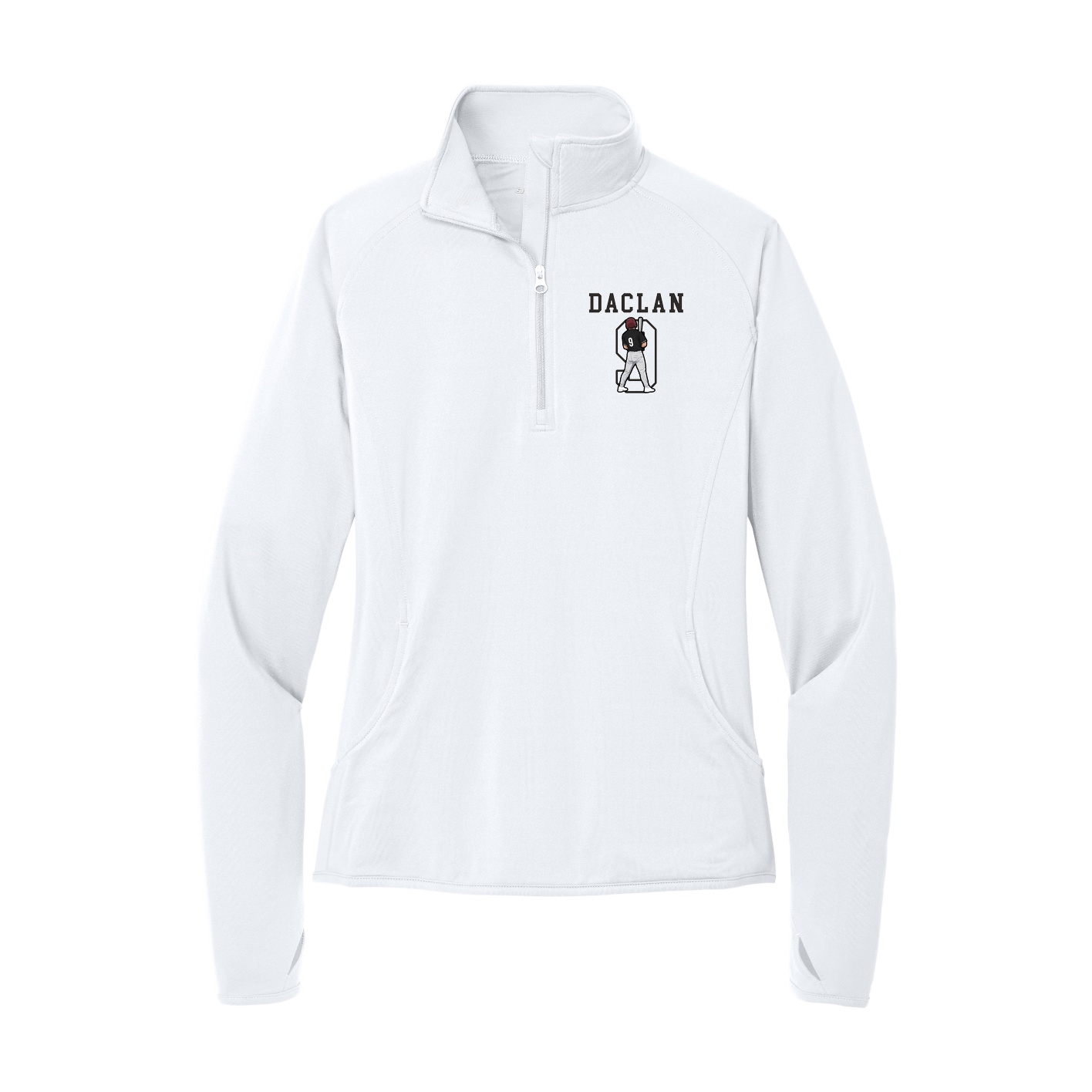 Women's Q-Zip Pullover — Shirsey in White
