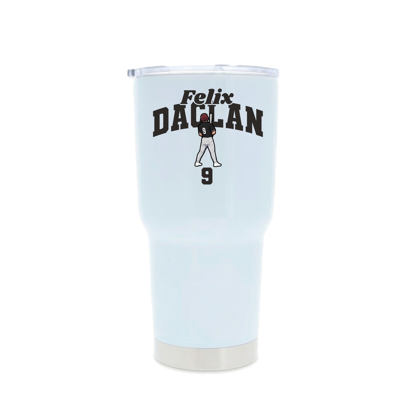 30oz Stainless Steel Tumbler — Signature Arch in White
