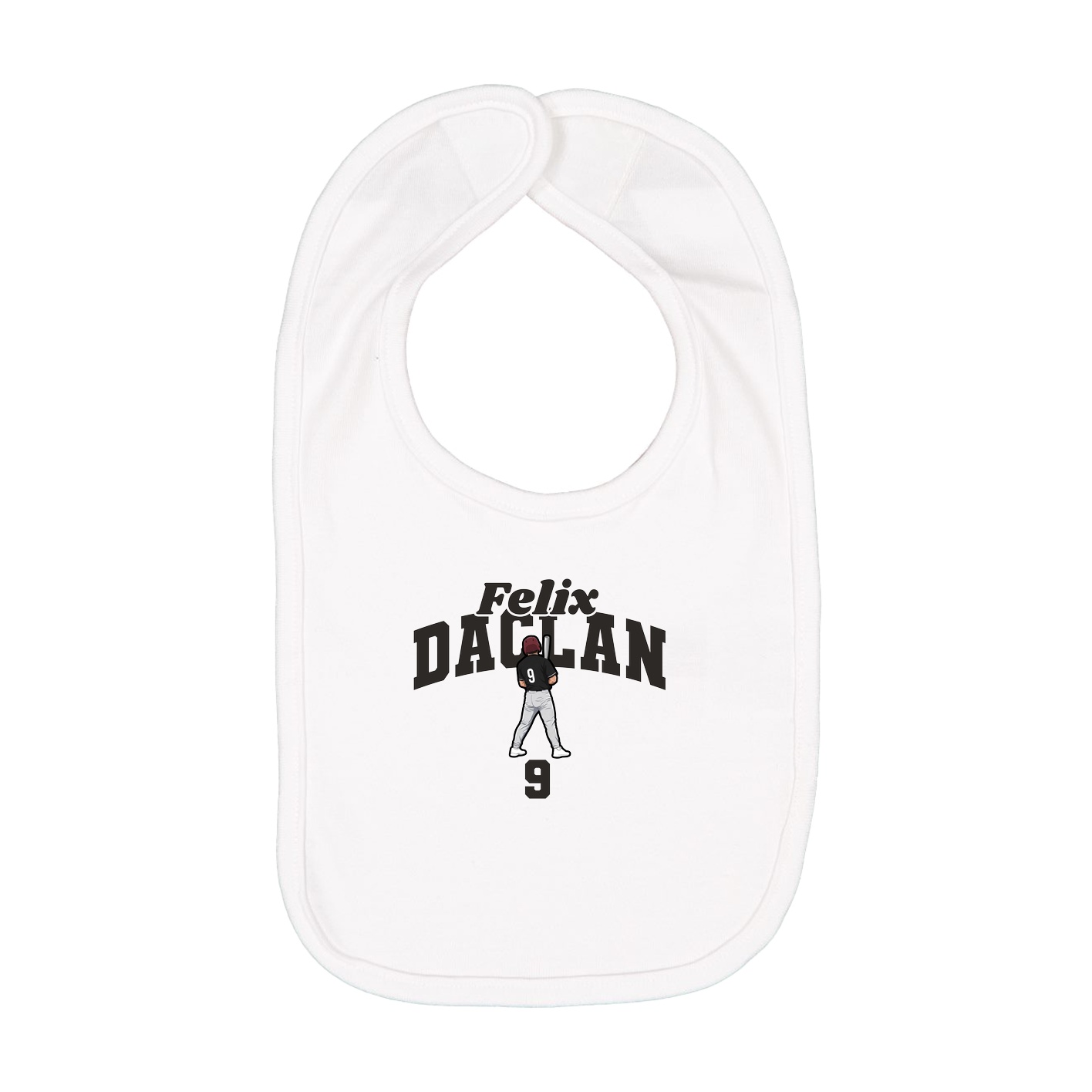 Infant Bib — Signature Arch in White