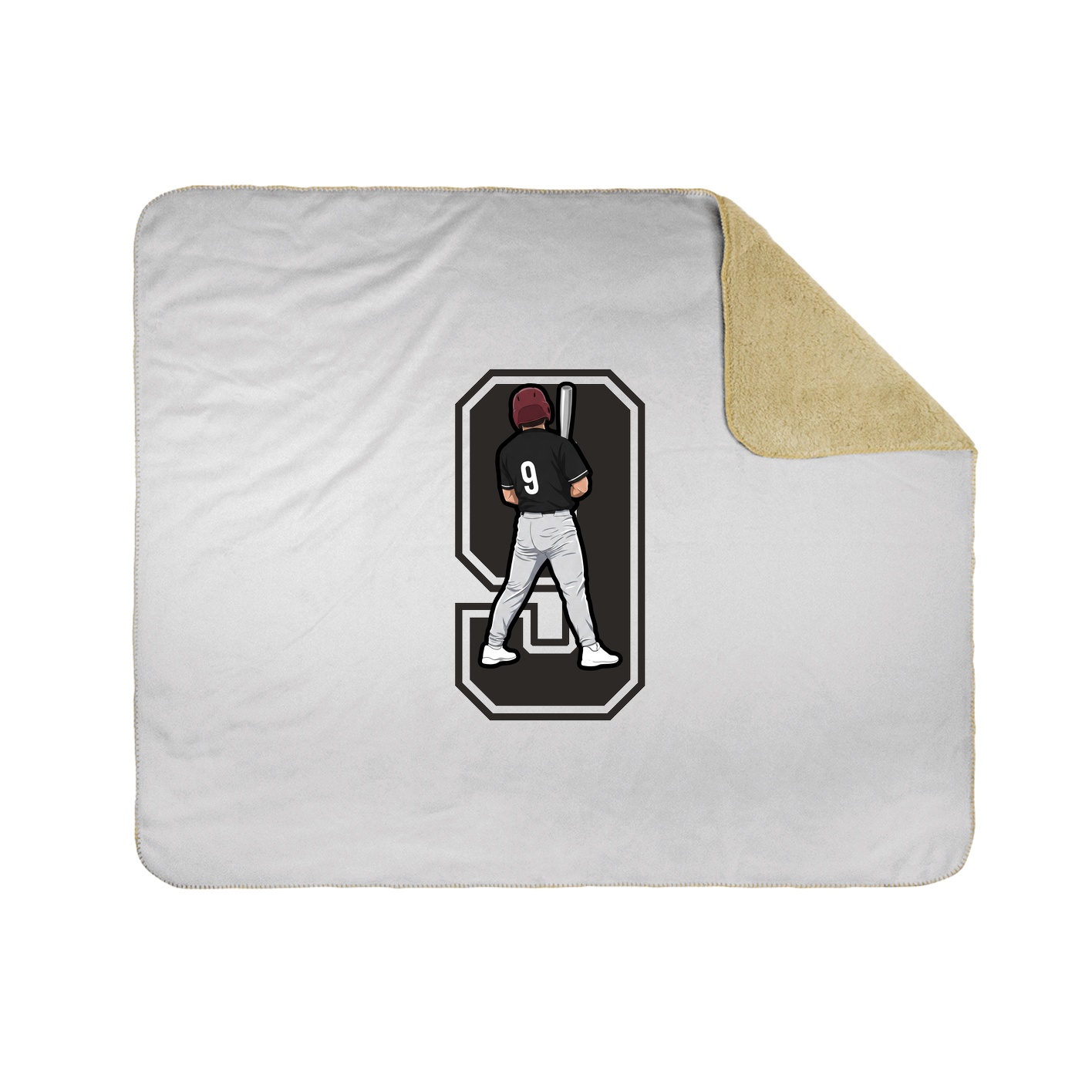 Throw Blanket — Number in White