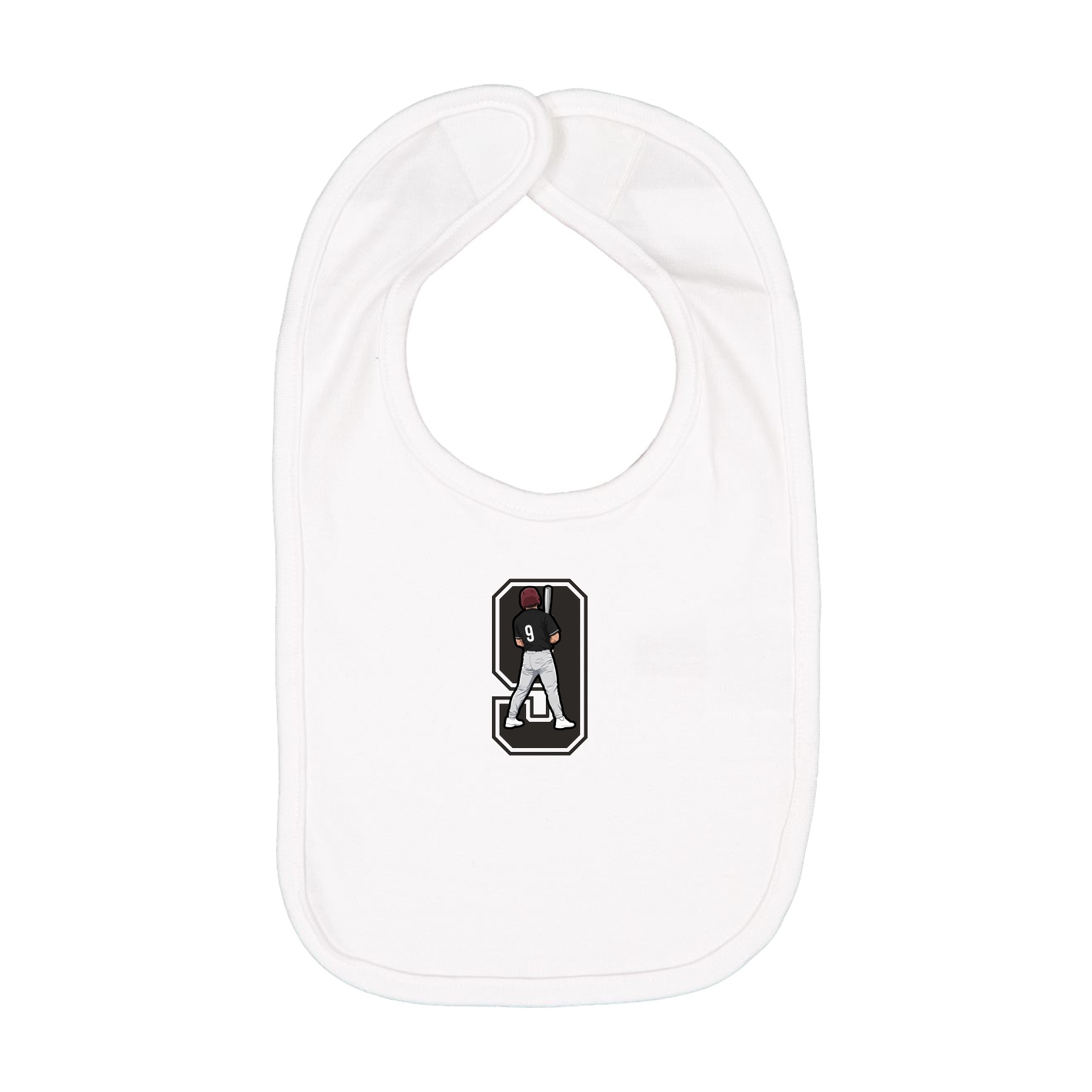 Infant Bib — Number in White