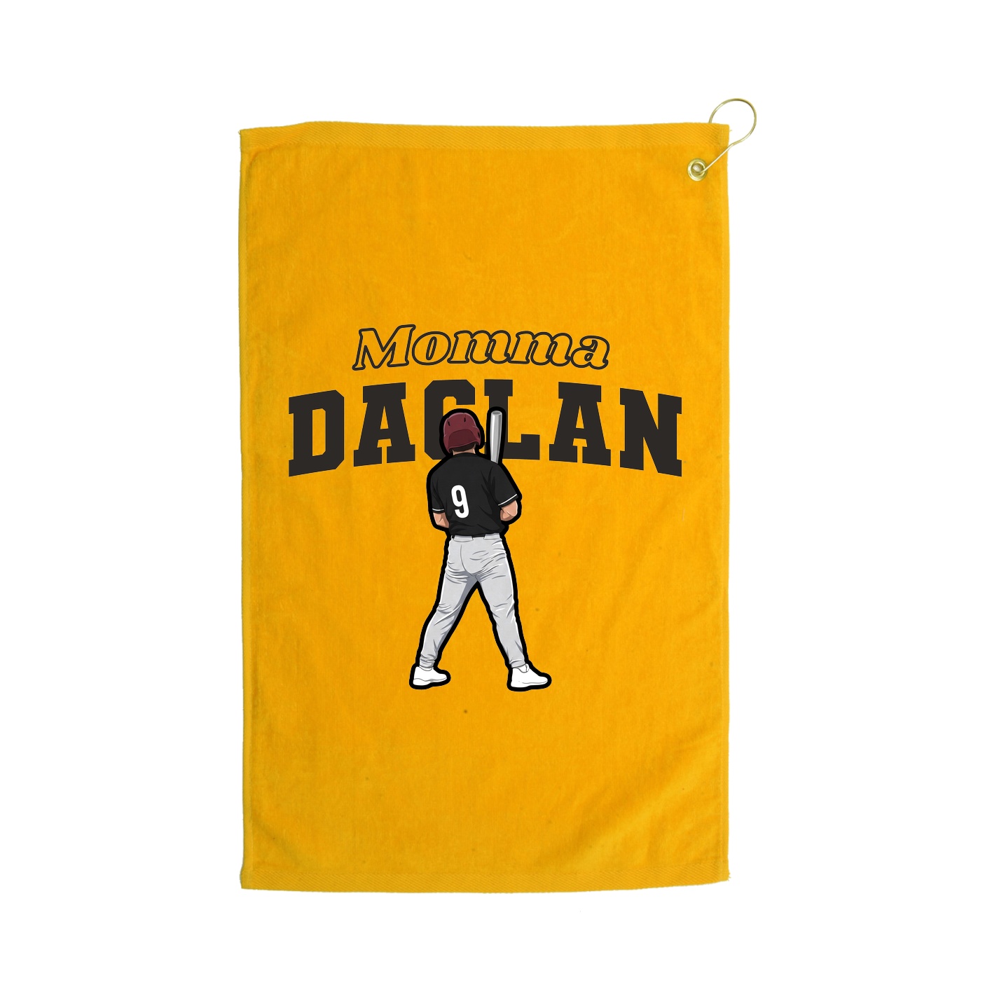 Golf Towel — Mothers Day Block in Gold