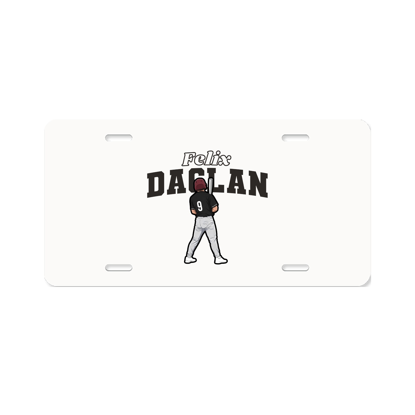 License Plate — Name Arch in Classic