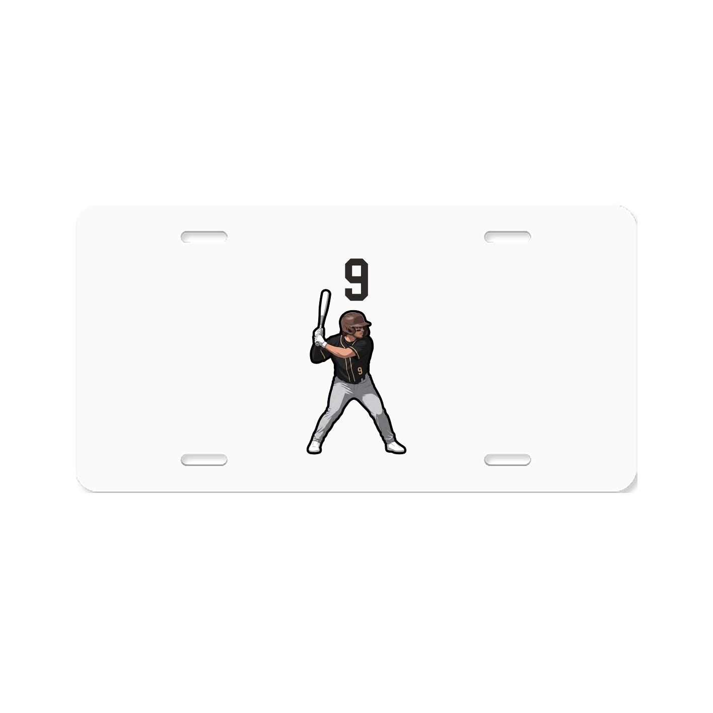 License Plate — Number Top in Classic