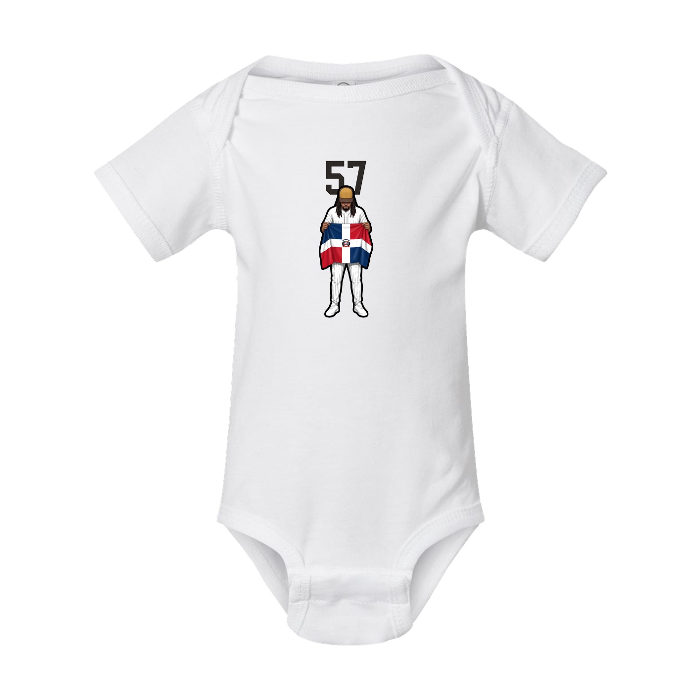 Baby Onesie — Number Top in White