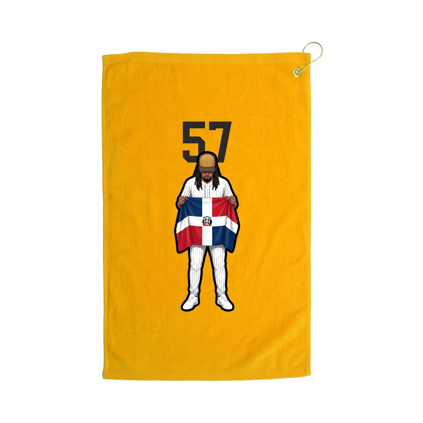 Golf Towel — Number Top in Gold