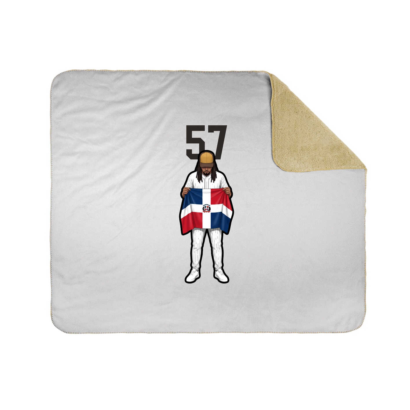 Throw Blanket — Number Top in White