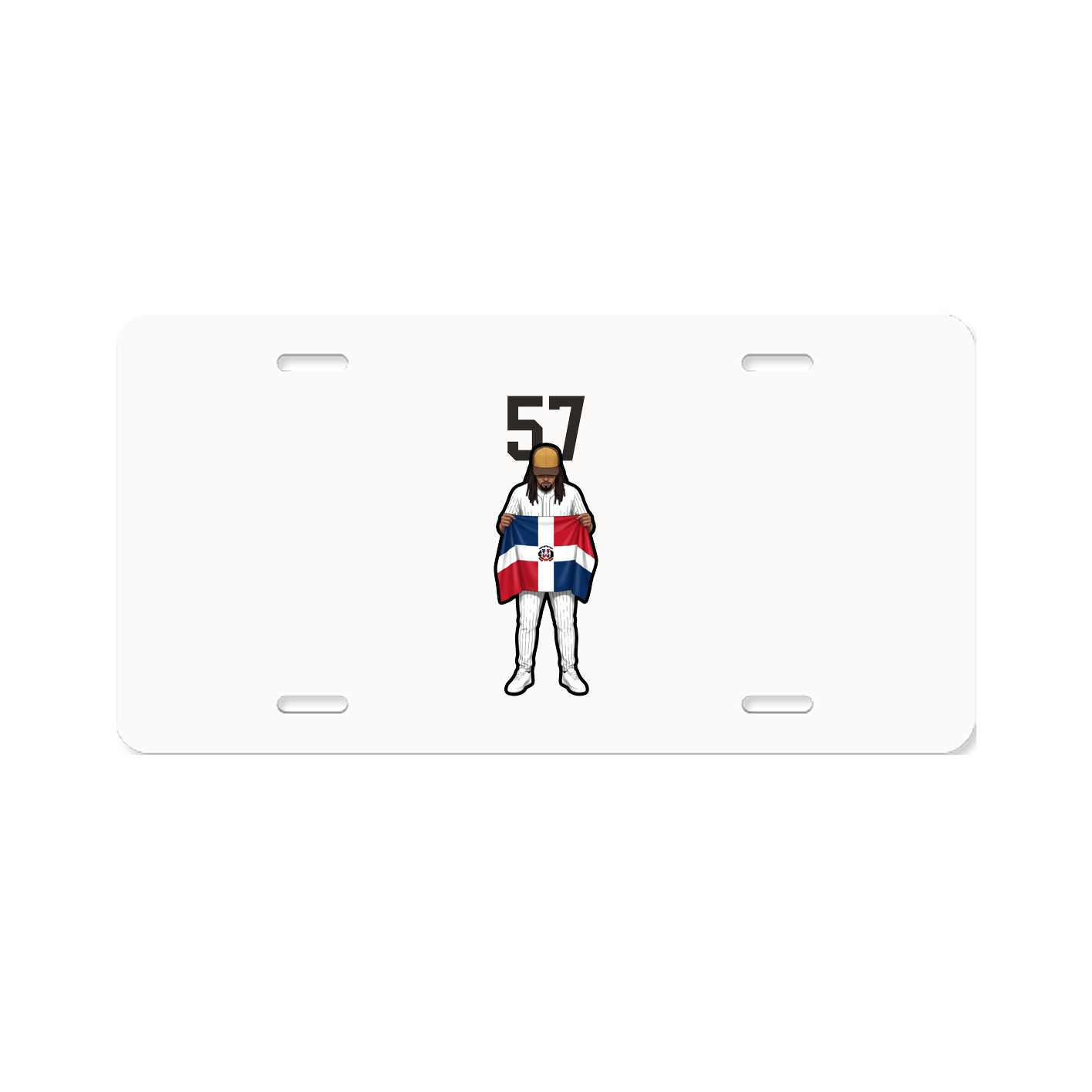 License Plate — Number Top in Classic