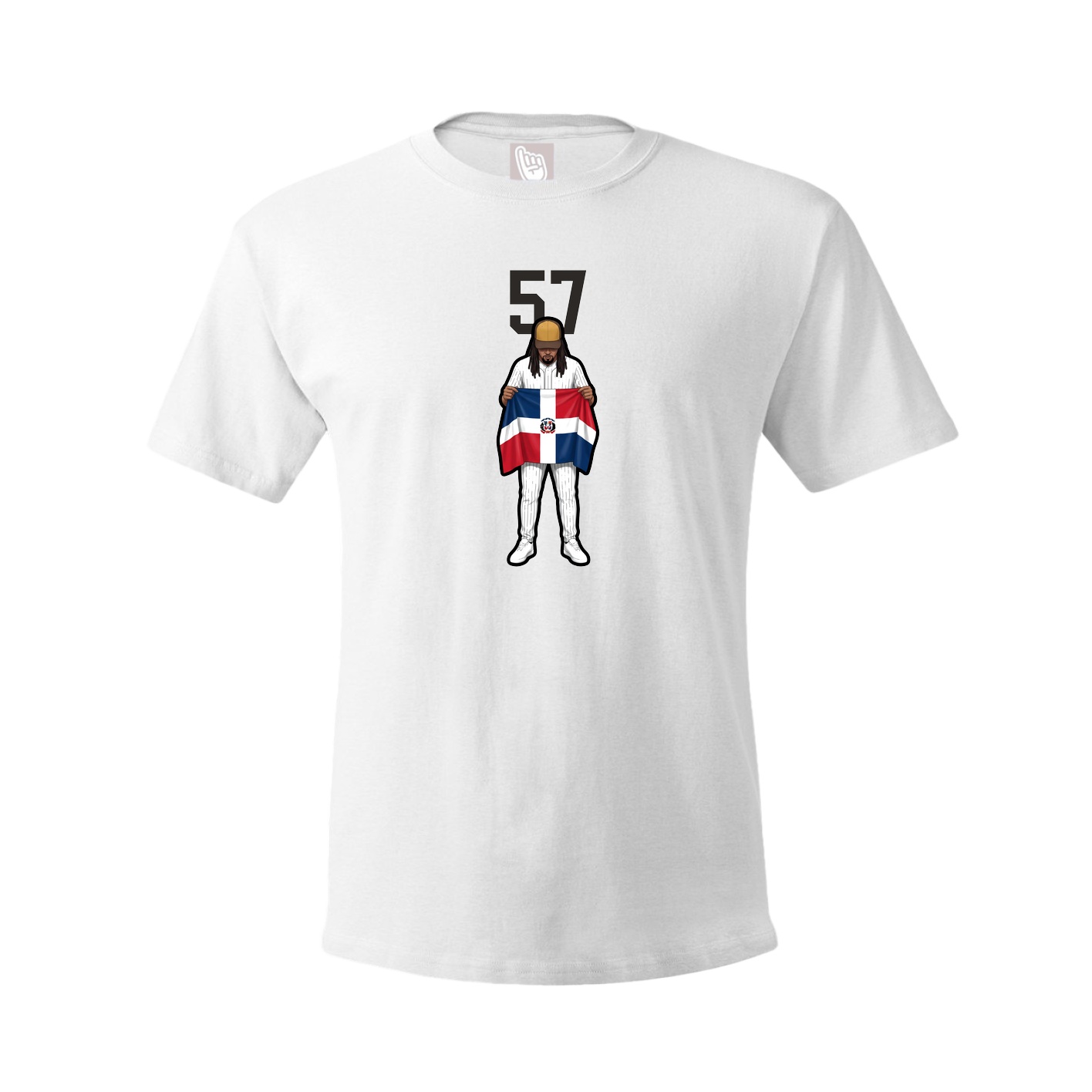 Youth Tee — Number Top in White