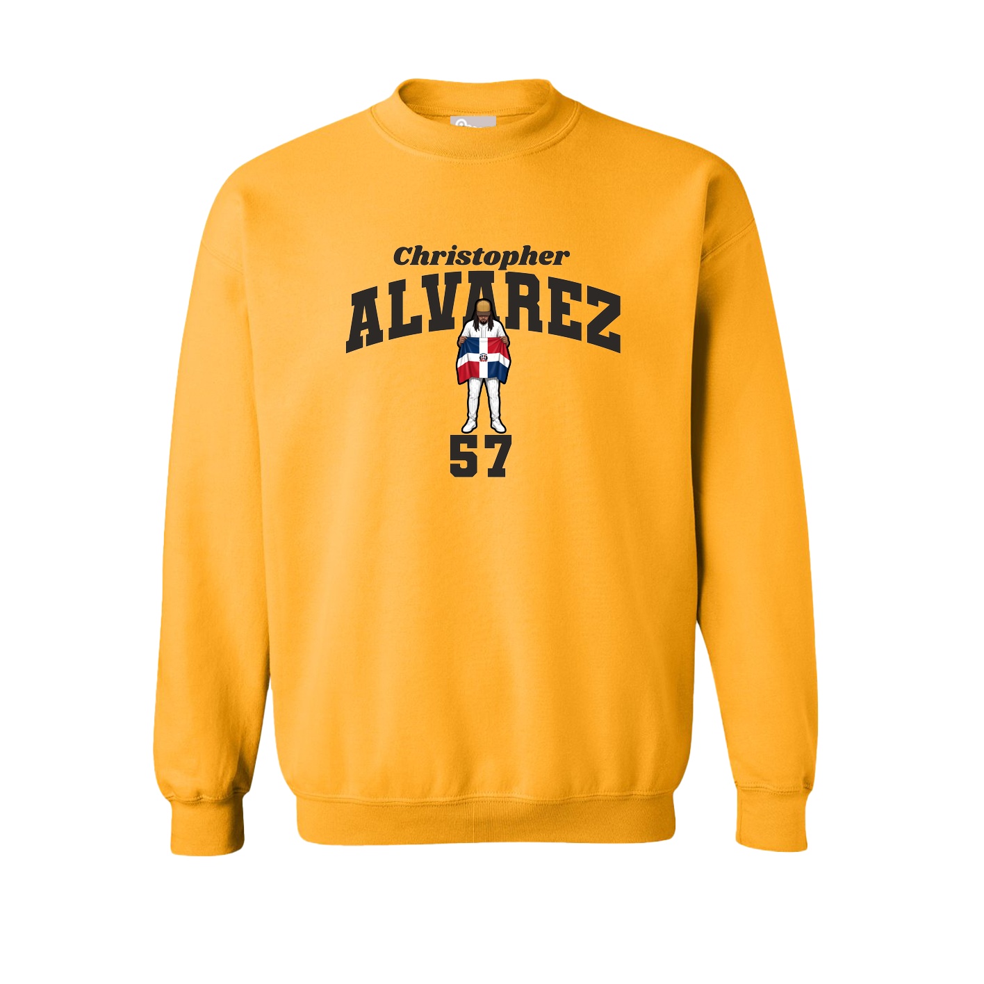 Fleece Crew — Signature Arch in Gold