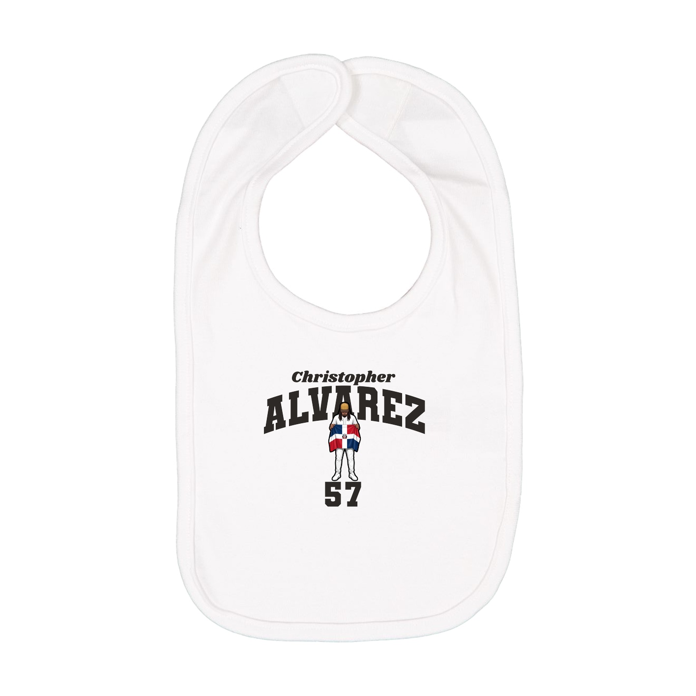 Infant Bib — Signature Arch in White