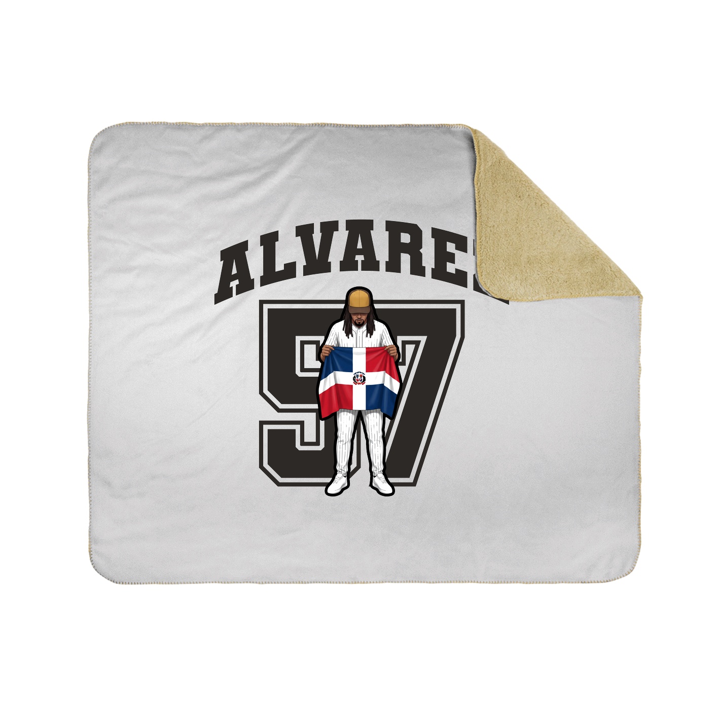 Throw Blanket — Number in White