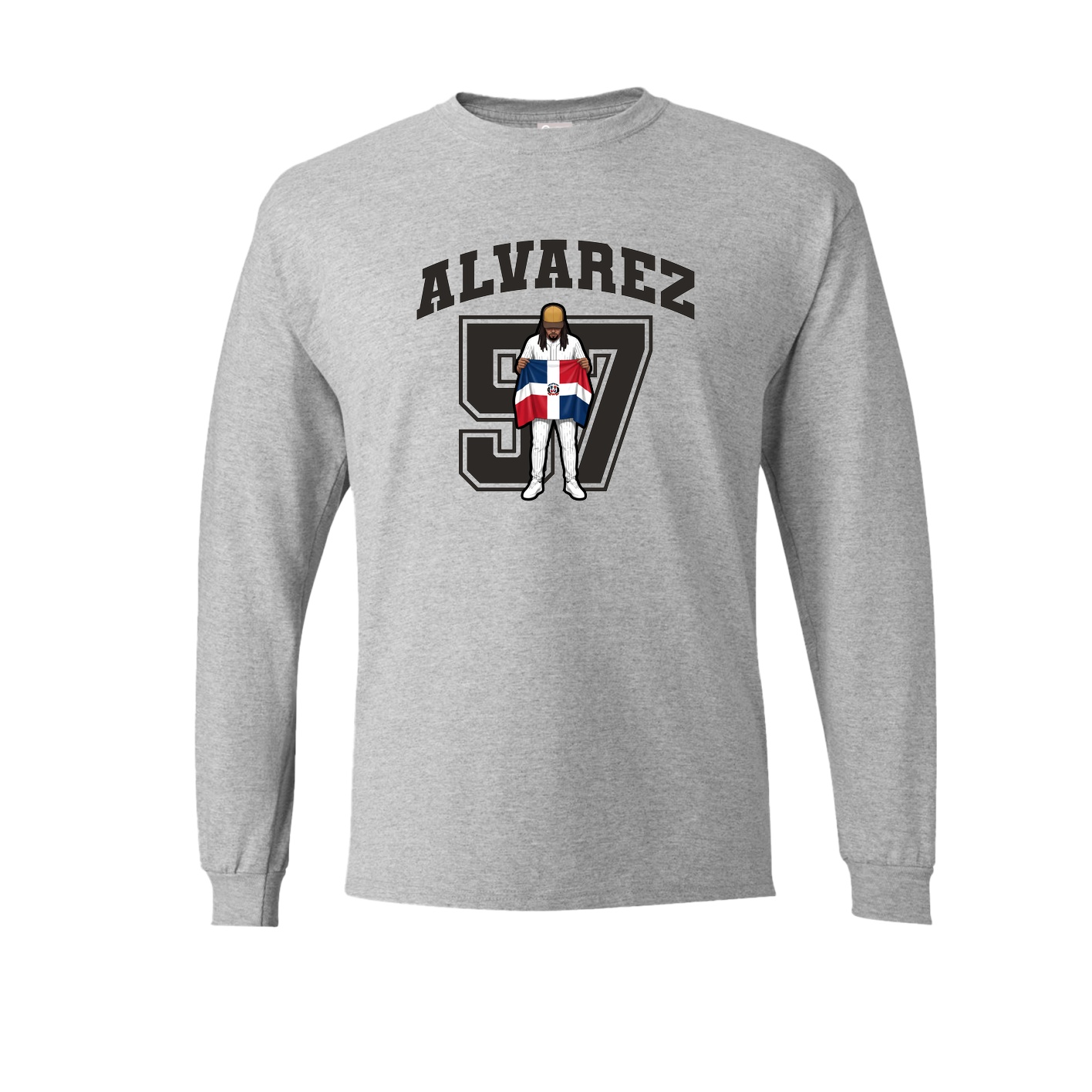 Long Sleeve Tee — Number in Grey