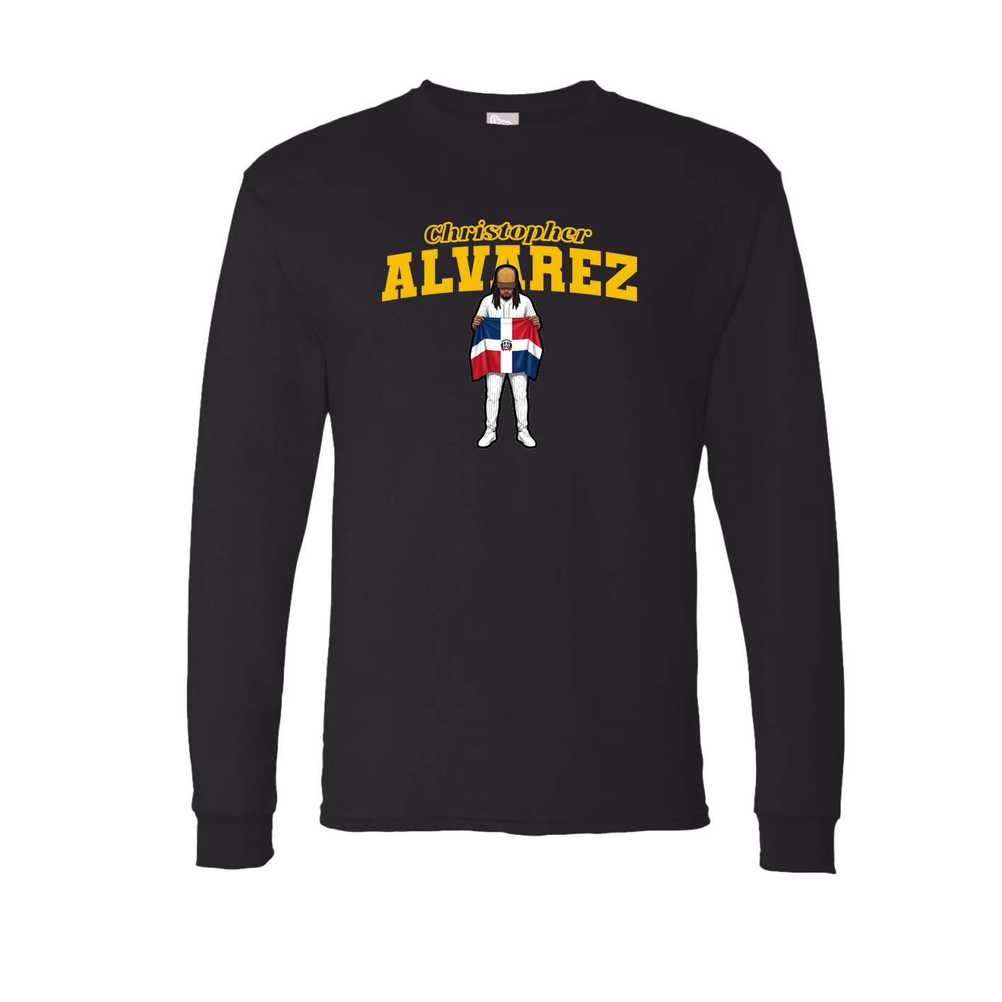 Long Sleeve Tee — Name Arch in Black