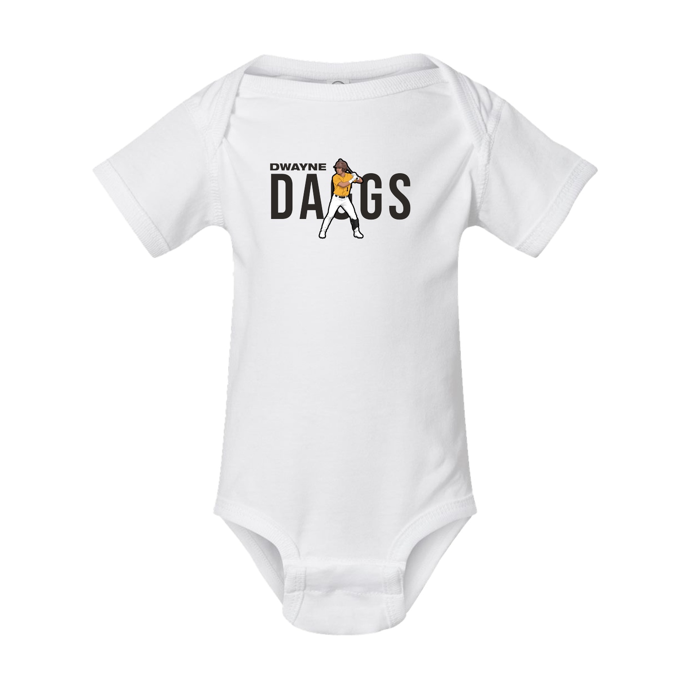 Baby Onesie — Player Name in White