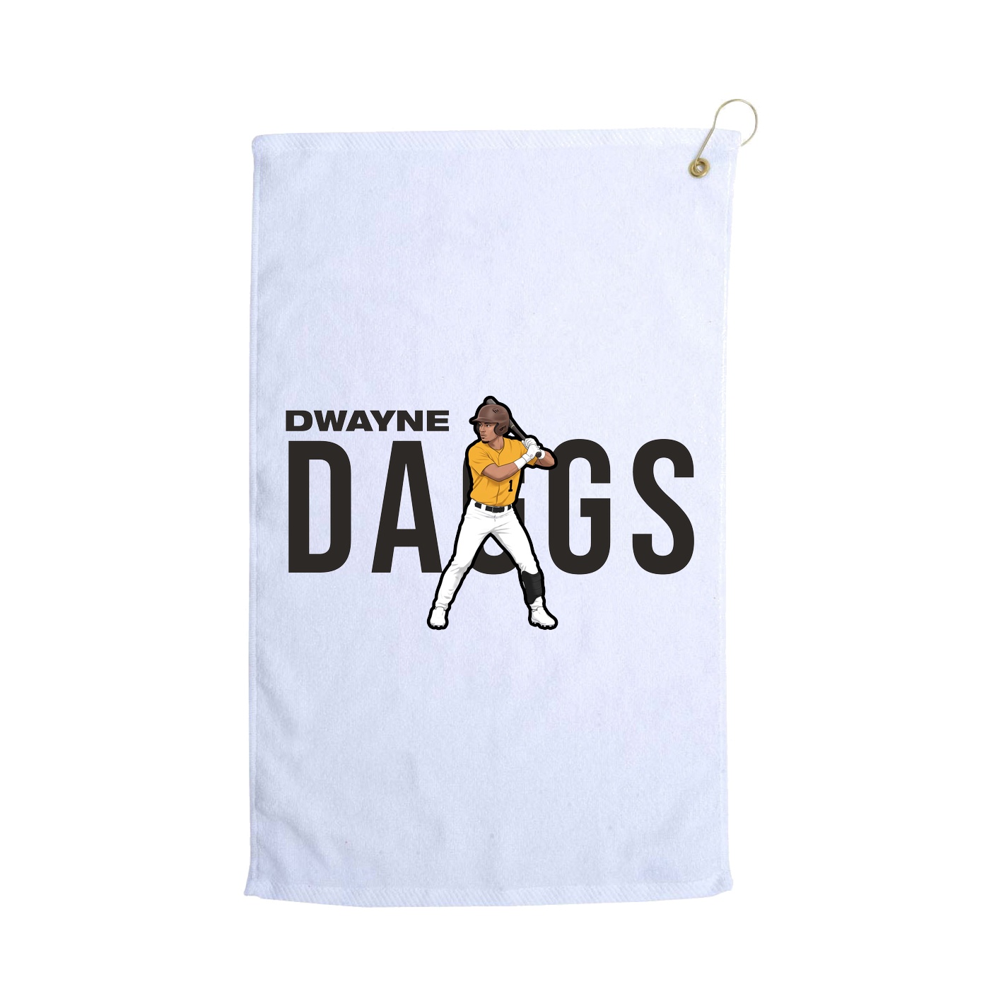 Golf Towel — Player Name in White