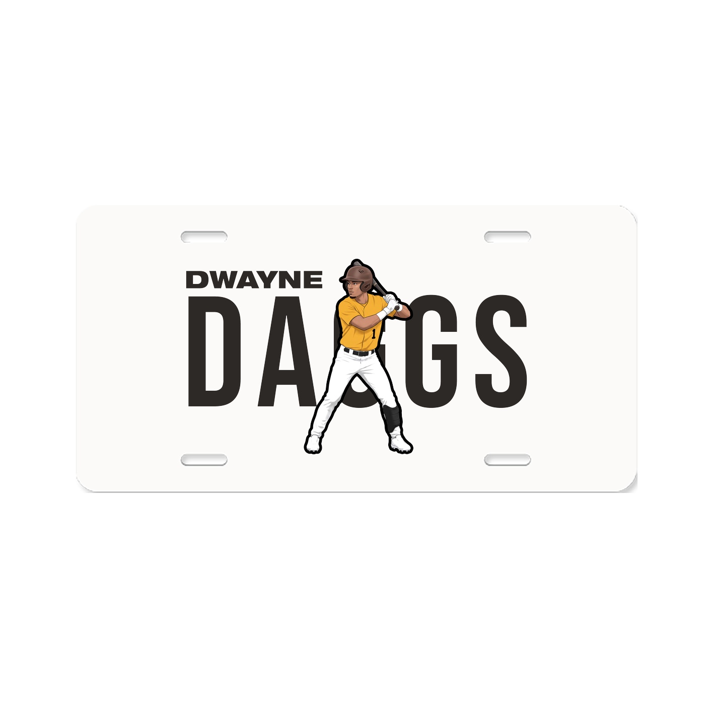 License Plate — Player Name in Classic