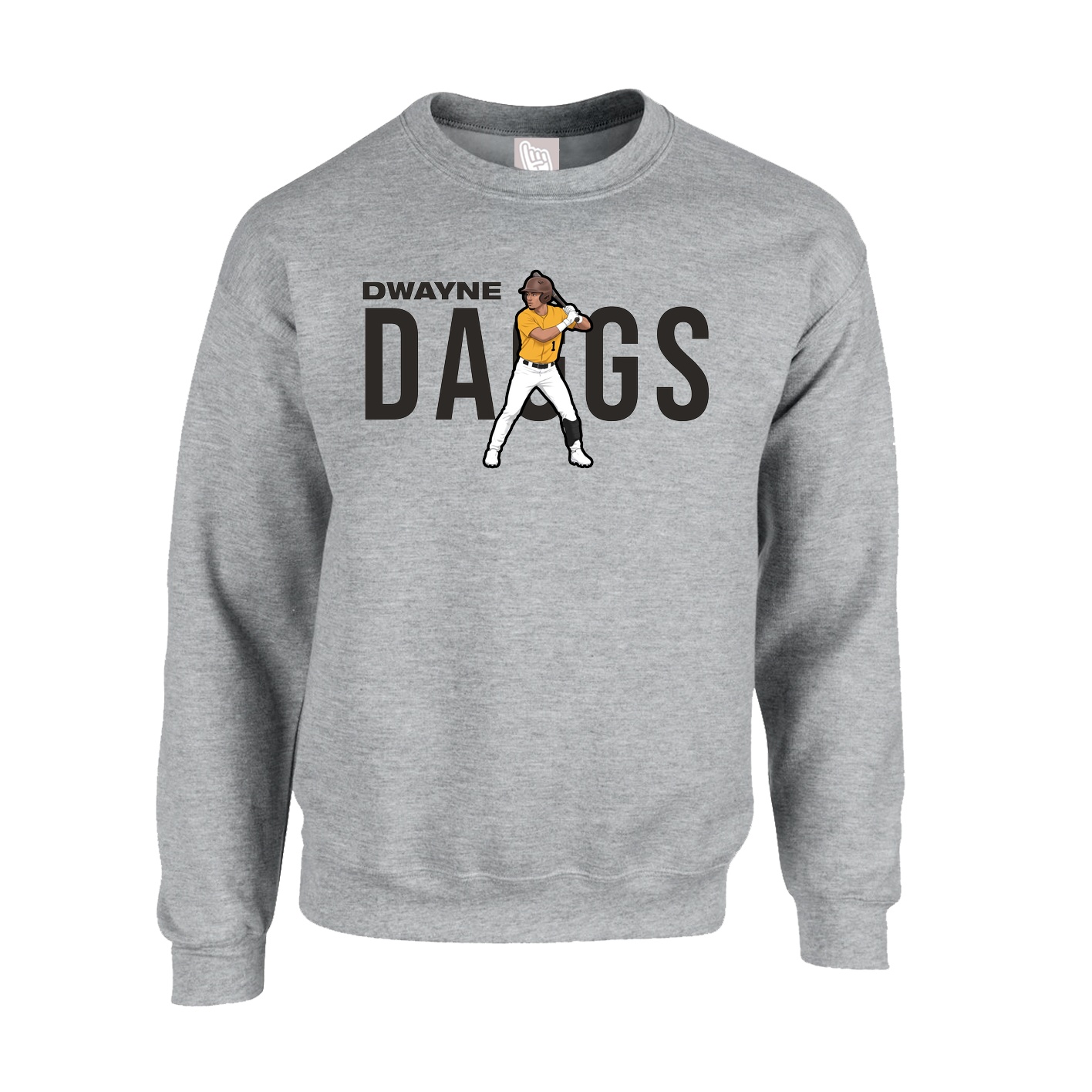 Fleece Crew — Player Name in Grey