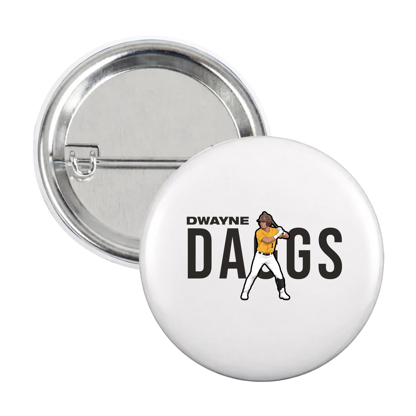 Game Day Button — Player Name in White