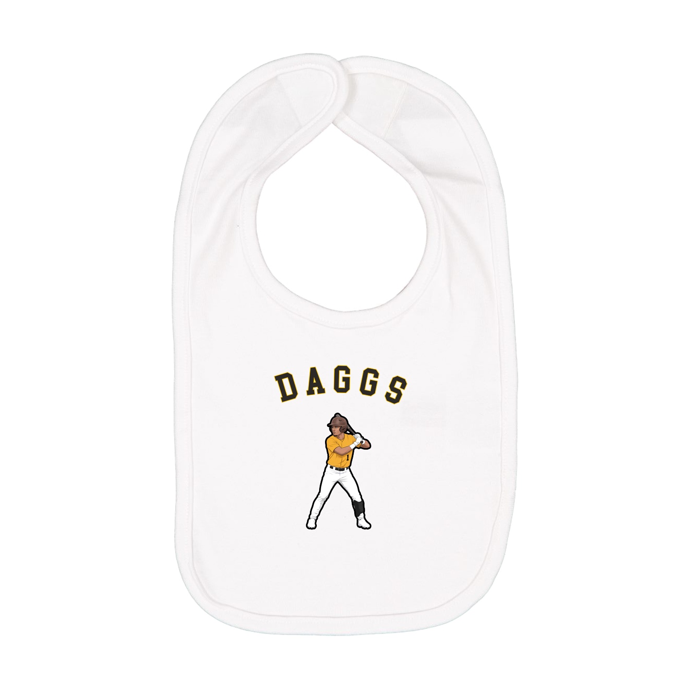 Infant Bib — Shirsey Arch in White
