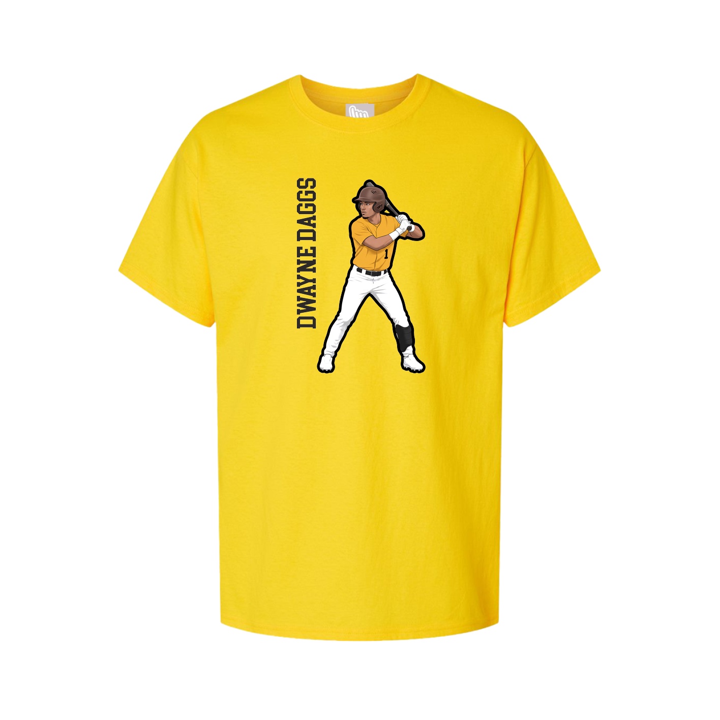 Youth Tee — Name Vertical in Gold