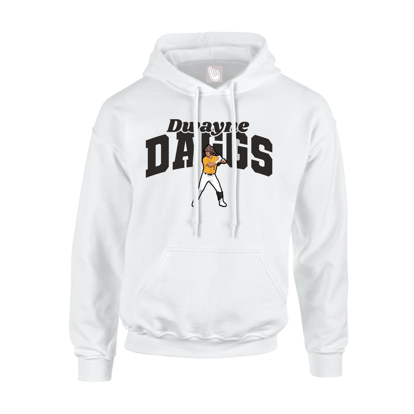 Youth Hoodie — Signature Arch in White